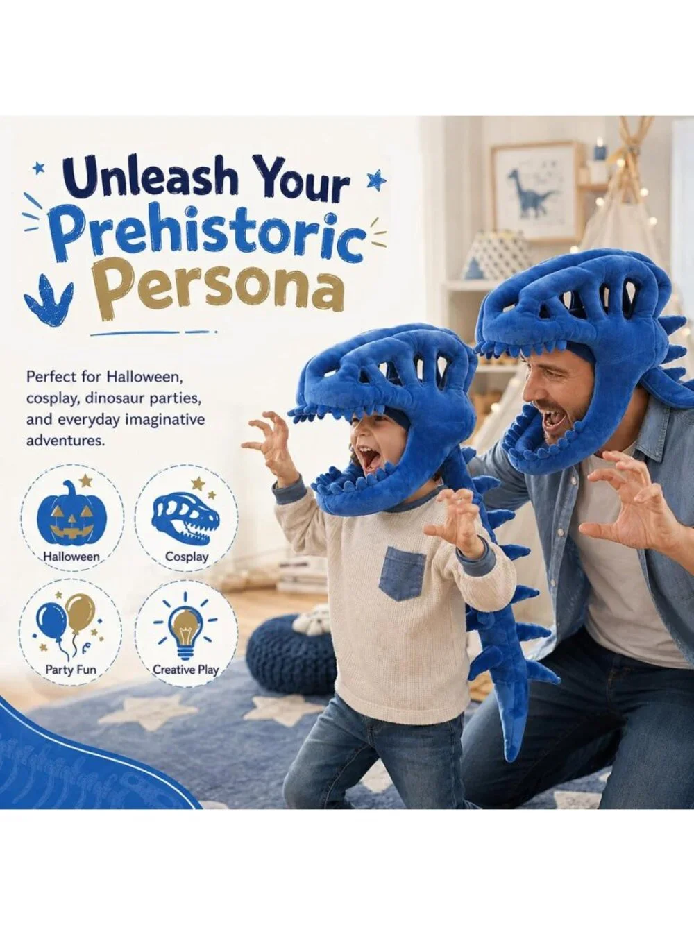 Dinosaur Skeleton Costume for Kids 5-7 | Fun Dino Dress-Up & Toys 3-5